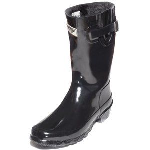 Women's Faux Fur Lined Rubber Rain Boots, Wellies